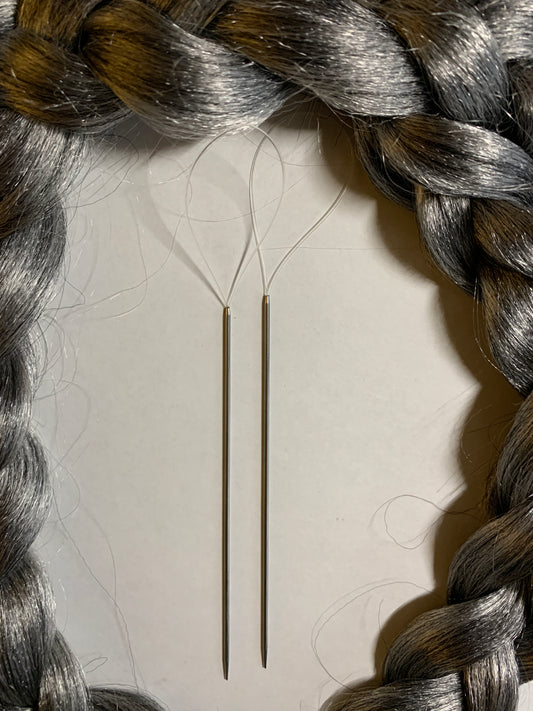 Straight Thin-Tip Knotless Crochet Needle